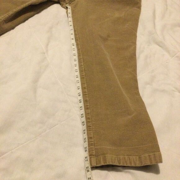 Vintage LL Bean Pants‎ Curvy Fit Women's 16 Regular Khaki Corduroy Pleated - Picture 4 of 8